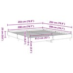 vidaXL Cadre de lit sans matelas chêne marron 200x200 cm