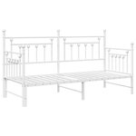 Lit daybed vidaXL avec tiroir blanc 80x200 cm en acier