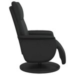 vidaXL Fauteuil inclinable avec repose-pieds noir similicuir