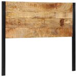 vidaXL Tête de lit 120 cm bois massif manguier et fer