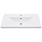 vidaXL Cadre de lavabo de salle de bain vasque à encastrer Noir Fer