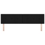 vidaXL Tête de lit Hauteur réglable avec tête de lit Noir 180 cm tissu