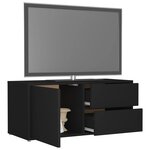 vidaXL Meuble TV Noir 80x34x36 cm Bois d'ingénierie