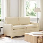 vidaXL Canapé Crème 156 x 81 x 87 5 cm Tissu