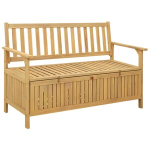 vidaXL Banc de rangement 2 -Seater 120 x 63 x 84 cm Acacia massif