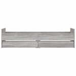 vidaXL Cadre de lit avec tiroirs sonoma gris 90x190 cm