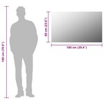 vidaXL Miroir sans cadre 100x60 cm Verre