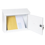 Pack Bouche d'entrée + Boîte aux lettre en acier  V4071  Fente 33 x 4 cm  Blanc