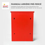 Boîte à colis moyenne 1 porte Rouge à accès frontal Acier galvanisé SMART PARCEL BOX™