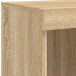 vidaXL Buffet avec lumières LED chêne sonoma 81x37x100 cm