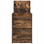 vidaXL Table de chevet avec 2 tiroirs chêne fumé 38x34x80 cm