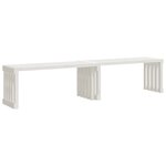 vidaXL Banc de jardin extensible blanc 212 5x40 5x45cm bois massif pin