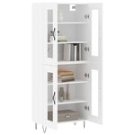 vidaXL Buffet haut Blanc 69 5x34x180 cm Bois d'ingénierie