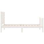 vidaXL Cadre de lit avec tête de lit blanc petit simple bois massif