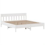 vidaXL Cadre de lit sans matelas blanc 180x200 cm bois massif de pin