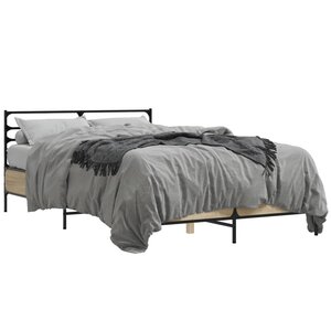vidaXL Cadre de lit sans matelas chêne sonoma 140x190 cm