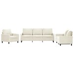 vidaXL Ensemble de canapés 3 Pièces avec coussins Crème Velours