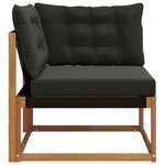 vidaXL Canapé d'angle extérieur Bois d'Acacia Massif Naturel