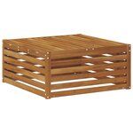 vidaXL Pouf d'Extérieur Naturel 79 x 79 x 37 cm Bois d'Acacia Massif