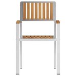 vidaXL Chaise de jardin 2 Pièces Marron 56 x 54.5 x 87 cm Teck massif