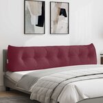 vidaXL Coussin de Dos Bordeaux 200 x 24 x 50 cm tissu
