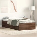 vidaXL Cadre de lit sans matelas chêne marron 75x190 cm
