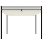 vidaXL Tonnelle de jardin avec toit rétractable crème 3x3 m aluminium