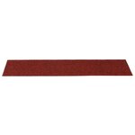 vidaXL Tapis d'escalier autocollants 30 pièces 76 x 20 cm Rouge bordeaux Rectangulaire