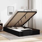vidaXL Cadre de lit ottoman sans matelas noir 120x200 cm similicuir