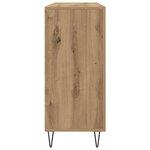 vidaXL Buffet Chêne artisanal 90 x 32 5 x 80 cm Bois d'ingénierie