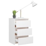 Vidaxl tables de chevet 2 pièces blanc 40x35x62 5 cm aggloméré