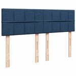 vidaXL Sommier à lattes de lit avec matelas Bleu 140x200 cm Tissu
