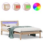 vidaXL Cadre de lit Marron 75 x 190 cm Bois massif en pin
