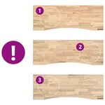 vidaXL Dessus de bureau non traité bois massif de chêne rectangulaire