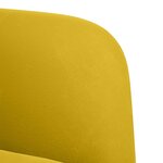 vidaXL Fauteuil avec accoudoirs jaune 54 cm velours