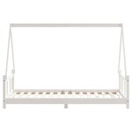vidaXL Cadre de lit pour enfants blanc 90x190 cm bois de pin massif
