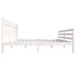 vidaXL Cadre de lit Blanc Bois massif 180x200 cm Super King