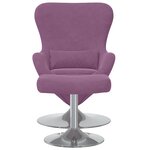 Fauteuil œuf vidaXL avec repose-pieds en velours pourpre