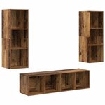 vidaXL Ensemble meuble TV 3 Pièces Bois Ancien Bois d'ingénierie
