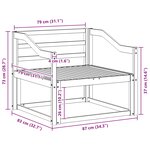 vidaXL Sofa de milieu extérieur Naturel
