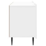 vidaXL Meuble TV Blanc brillant 102 x 34 5 x 52 cm Bois d'ingénierie
