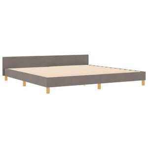 vidaXL Cadre de lit avec tête de lit Taupe 200 x 200 cm tissu