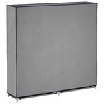 vidaXL Armoire à chaussures avec housse Gris 115x28x110 cm Tissu