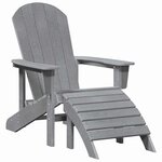 vidaXL Chaise de jardin 3 Pièces Gris clair Polyéthylène
