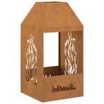 vidaXL Braise Marron 50 x 50 x 100 cm Acier