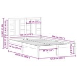 vidaXL Cadre de lit sans matelas 120x200 cm bois massif