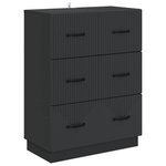 vidaXL Armoire à tiroirs Noir 66 x 34 5 x 87 cm Bois d'ingénierie