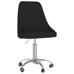 vidaXL Chaise pivotante de salle à manger Noir Tissu