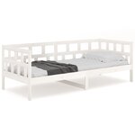 vidaXL Lit de jour Blanc Bois massif de pin 90x190 cm