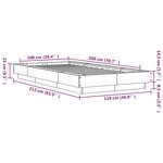 vidaXL Cadre de lit sans matelas blanc 100x200 cm